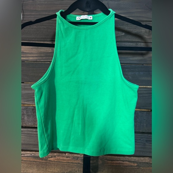 Zara Tops - Zara Bright Green Racerback Tank